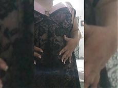 mature milf touching herself thinking about her lover dresses in lingerie and sends him a video 